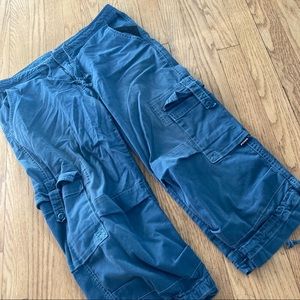 Prana blue cargo Capri pants